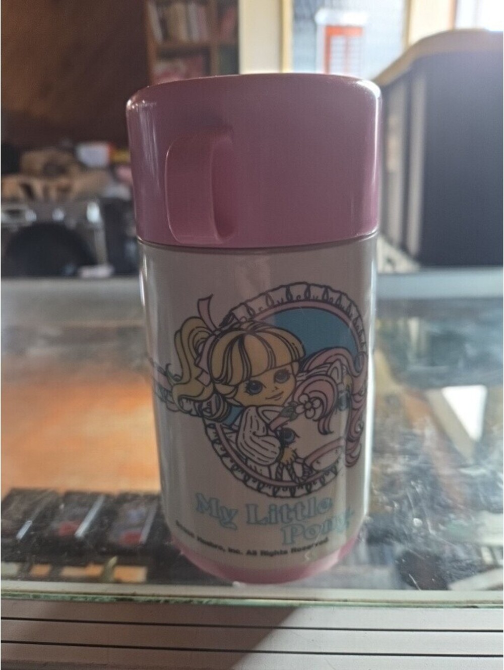 My Little Pony Megan Thermos Vintage 1986 Pink Hasbro Collectible By Aladdin A10
